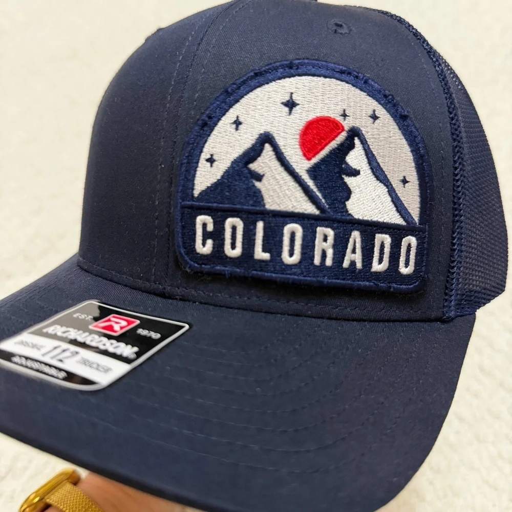 Richardson 112 Hat with Colorado Patch Navy Blue SnapBack Hat New